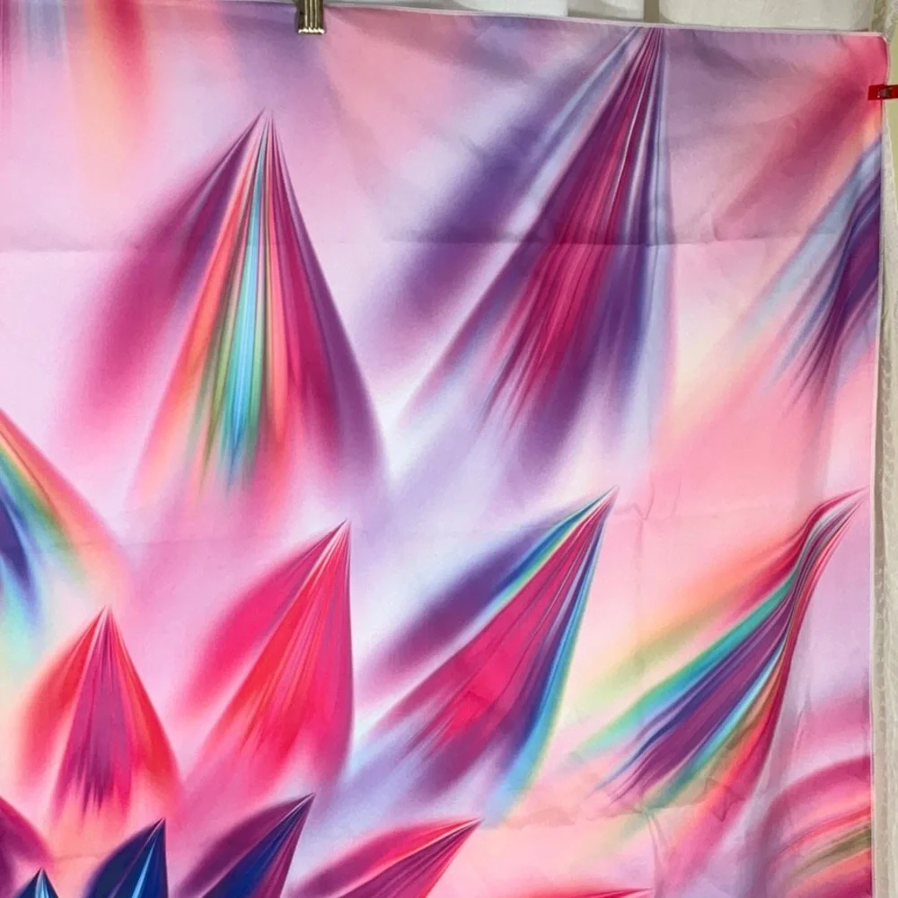 Vibrant Fractal Flower/Starburst Tapestry